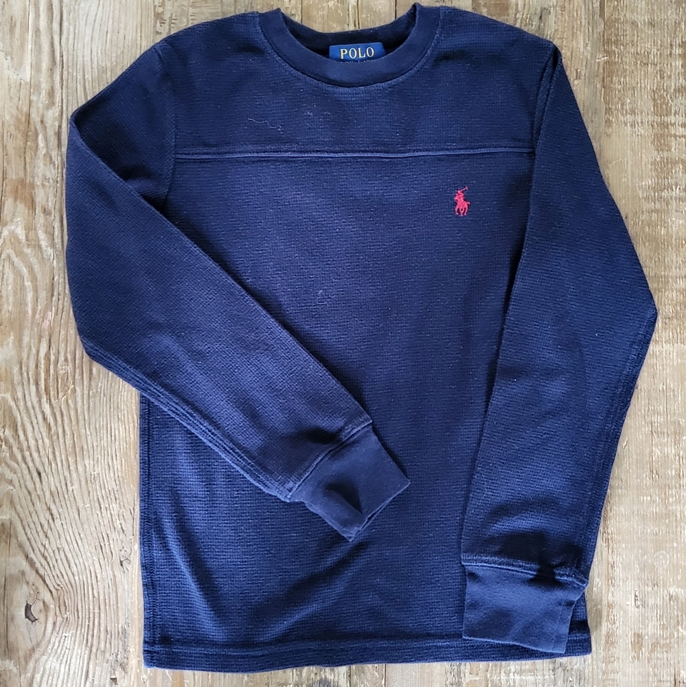 Polo by Ralph Lauren Navy Thermal Long Sleeved Shirt 8